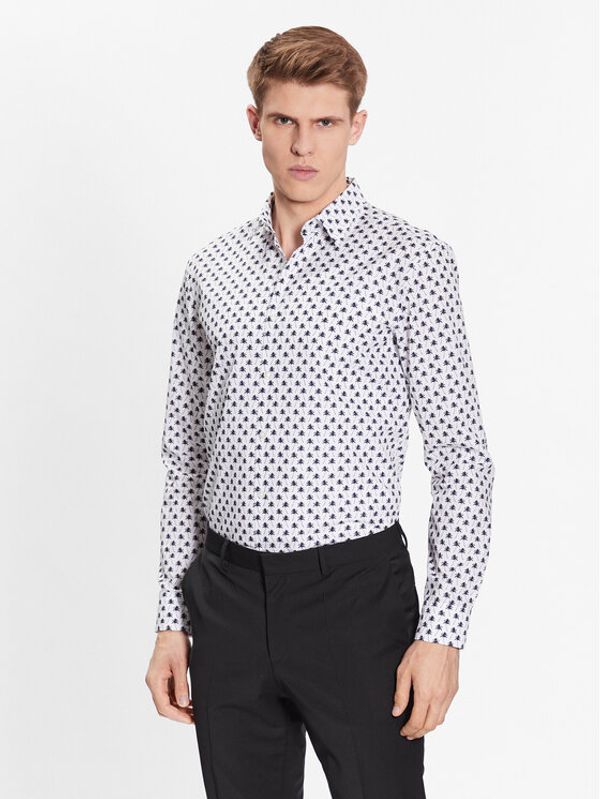 Hugo Hugo Риза 50496126 Бял Slim Fit