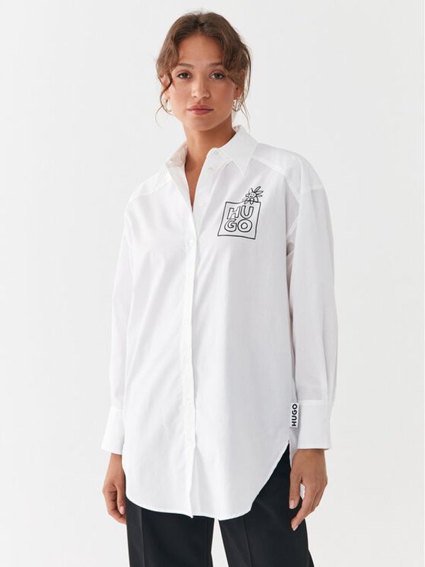 Hugo Hugo Риза 50496377 Бял Oversize