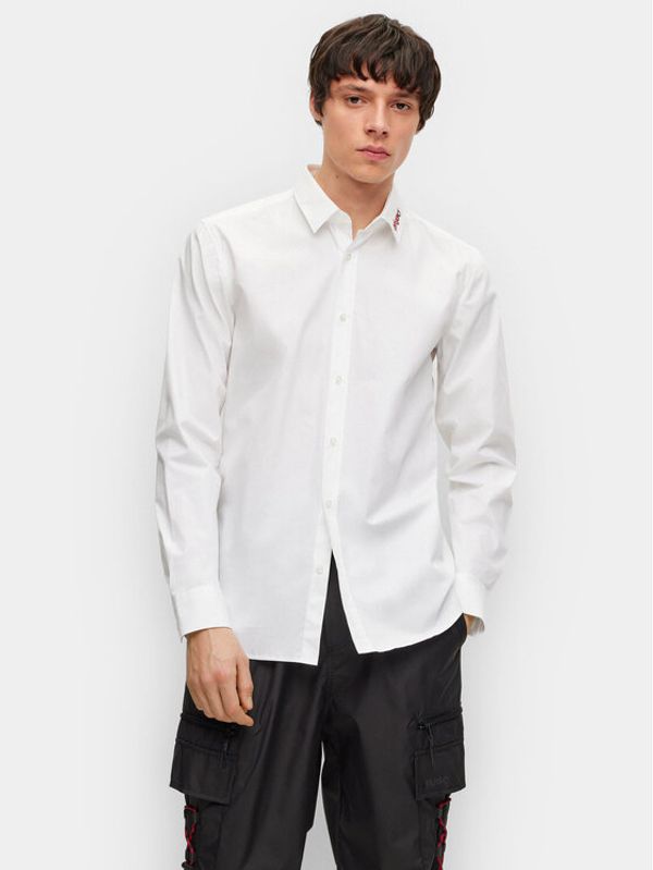 Hugo Hugo Риза Elisha02 50495087 Бял Extra Slim Fit