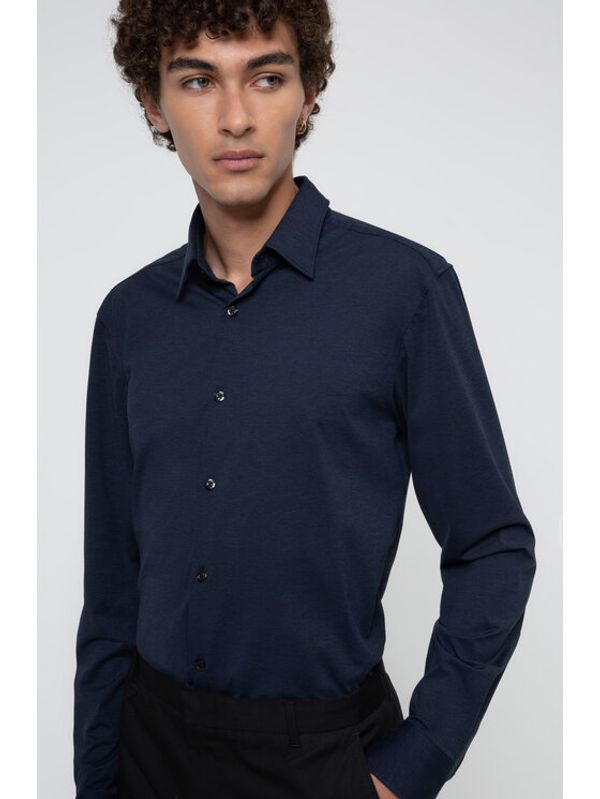 Hugo Hugo Риза Ermo 50438087 Тъмносин Slim Fit