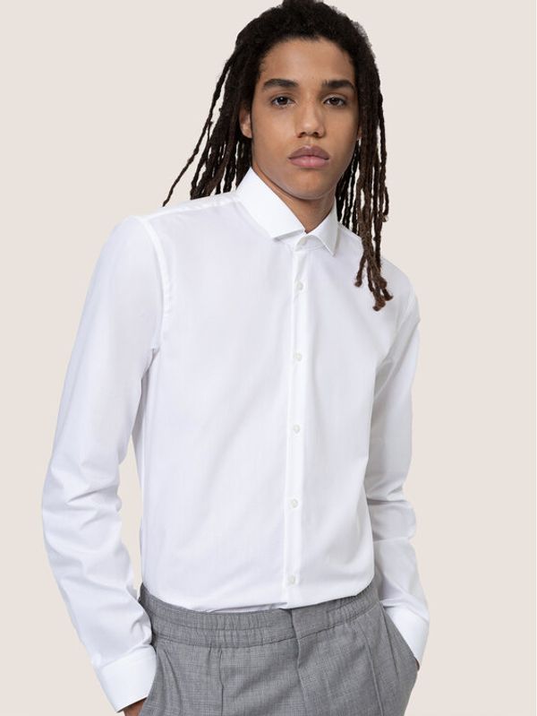 Hugo Hugo Риза Erondo 50389769 Бял Extra Slim Fit