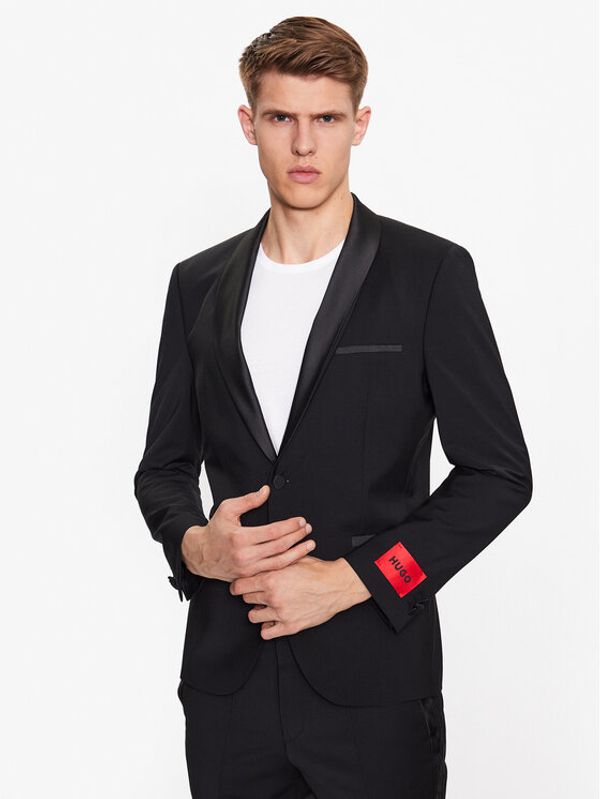 Hugo Hugo Сако 50476333 Черен Extra Slim Fit