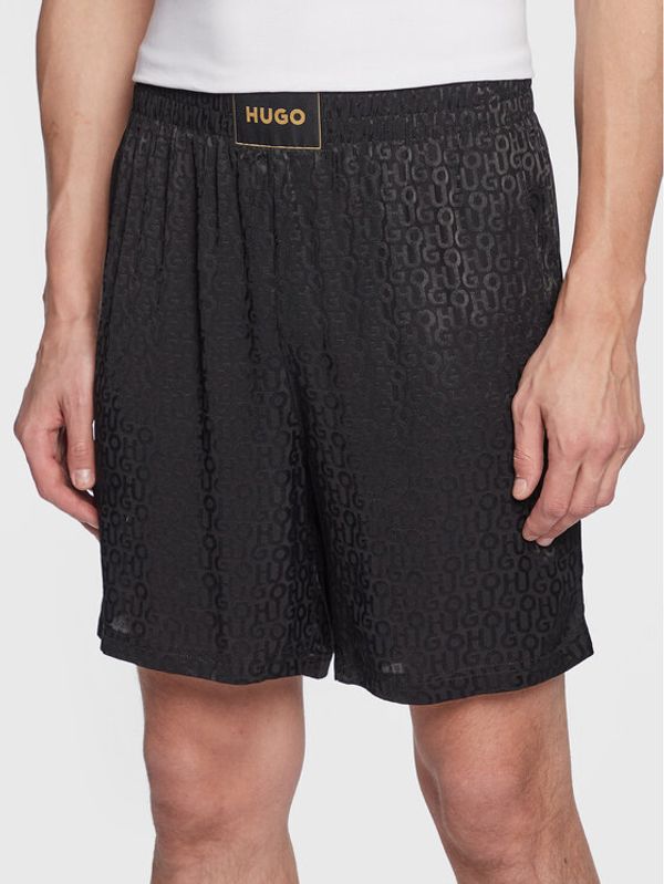 Hugo Hugo Спортни шорти Satinoir 50488080 Черен Regular Fit