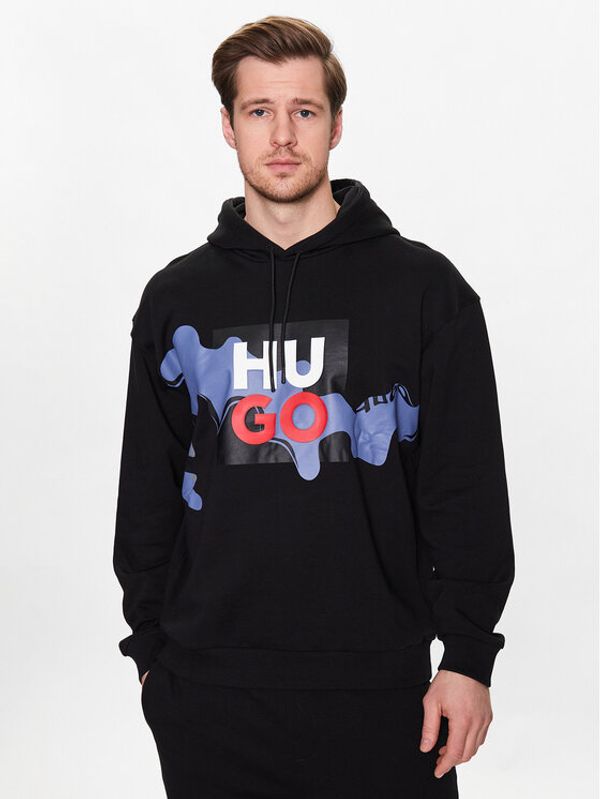 Hugo Hugo Суитшърт 50482859 Черен Relaxed Fit