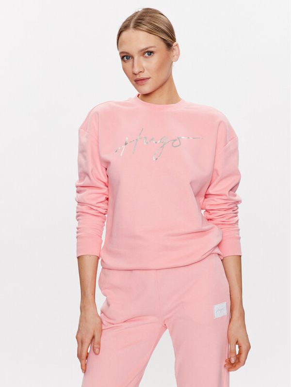 Hugo Hugo Суитшърт 50484666 Розов Regular Fit