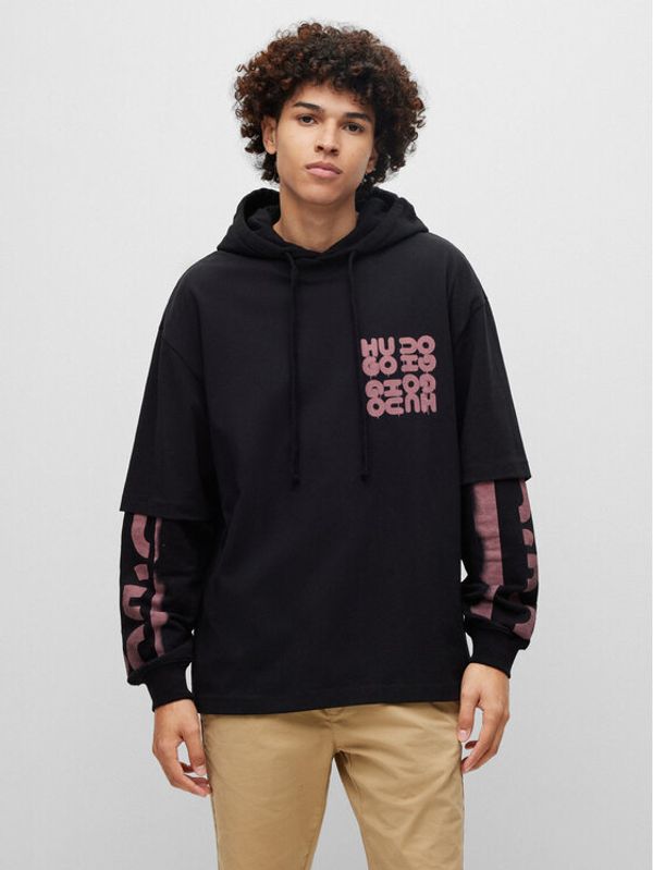 Hugo Hugo Суитшърт 50487545 Черен Oversize