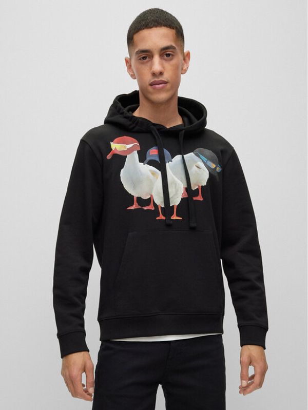 Hugo Hugo Суитшърт 50491828 Черен Relaxed Fit