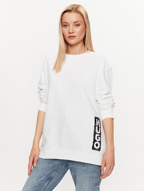 Hugo Hugo Суитшърт 50492807 Бял Oversize