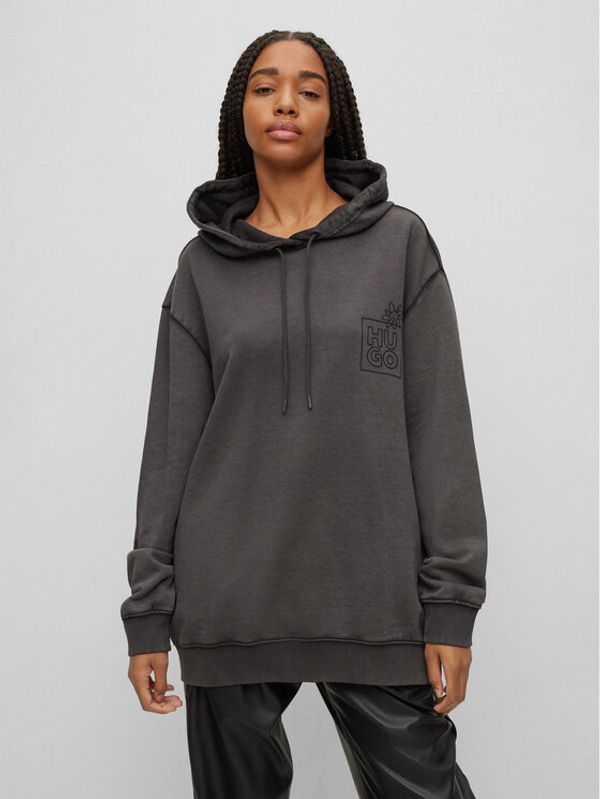 Hugo Hugo Суитшърт 50495069 Черен Relaxed Fit