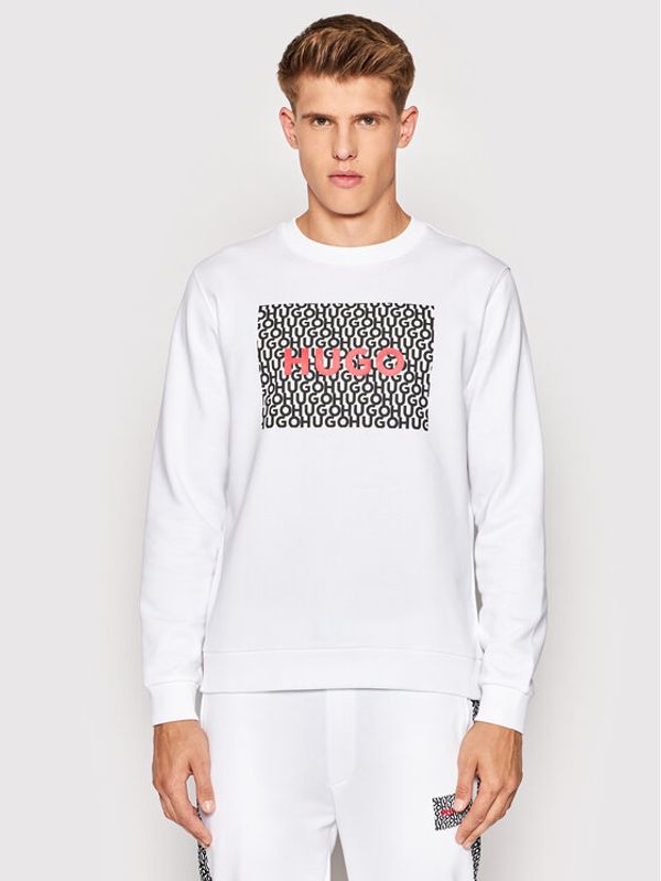 Hugo Hugo Суитшърт Dalker 50472719 Бял Comfort Fit