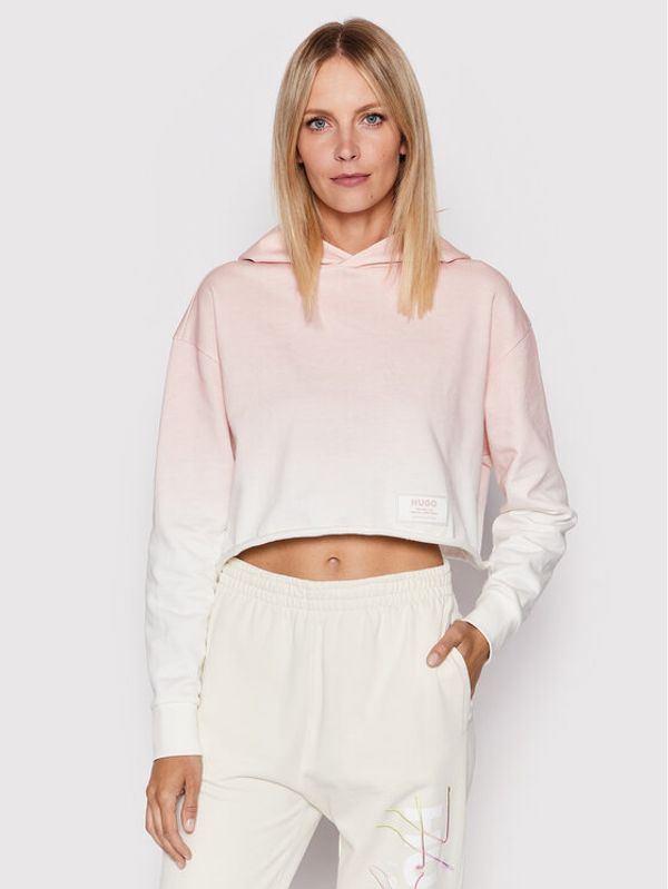 Hugo Hugo Суитшърт Dangaya_1 50481498 Розов Cropped Fit