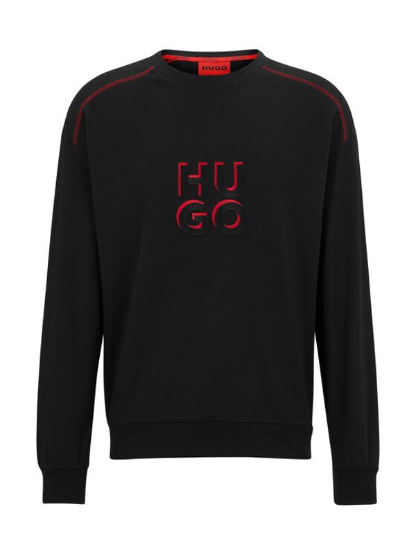 Hugo Hugo Суитшърт Monologo 50478920 Черен Comfort Fit