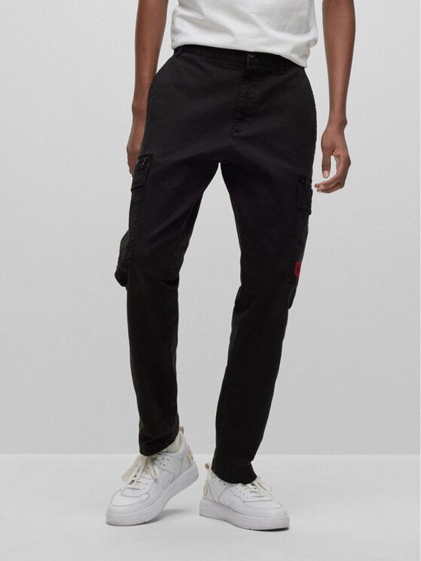 Hugo Hugo Текстилни панталони 50484022 Черен Slim Fit
