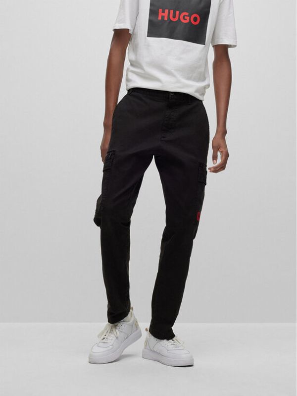 Hugo Hugo Текстилни панталони 50484022 Черен Slim Fit