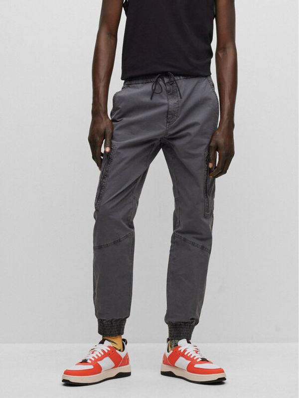 Hugo Hugo Текстилни панталони 50487841 Сив Slim Fit