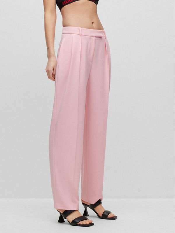 Hugo Hugo Текстилни панталони 50489275 Розов Regular Fit