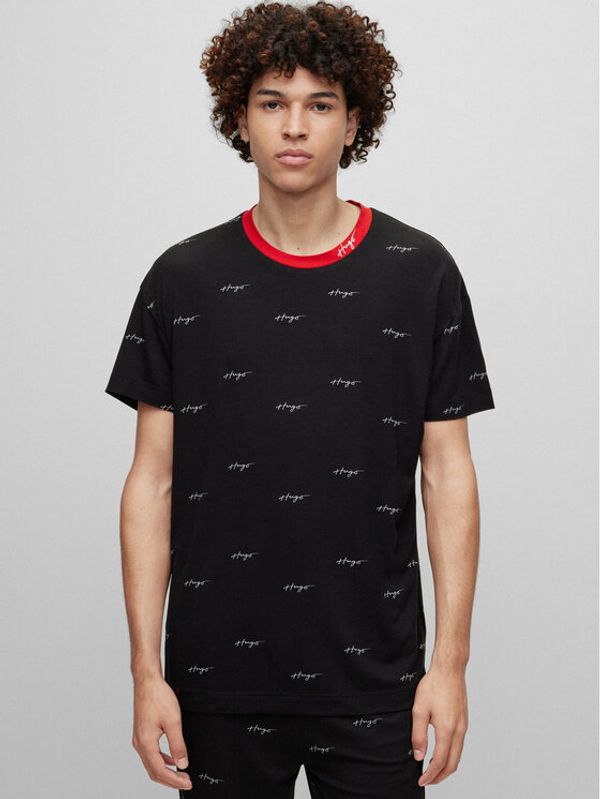 Hugo Hugo Тениска на пижама 50490231 Черен Relaxed Fit