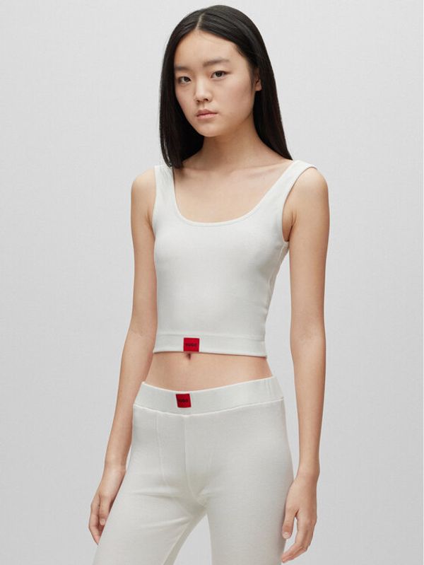 Hugo Hugo Тениска на пижама 50490639 Бежов Slim Fit