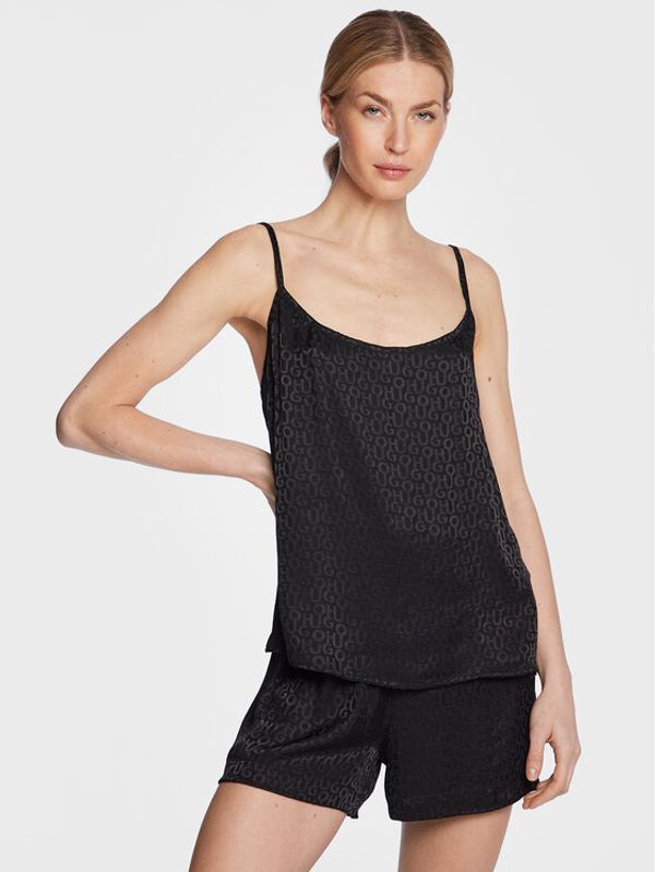 Hugo Hugo Тениска на пижама Satinoir 50485389 Черен Regular Fit