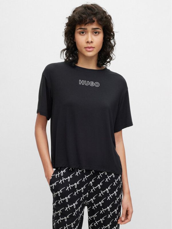 Hugo Hugo Тениска на пижама Unite 50490707 Черен Relaxed Fit