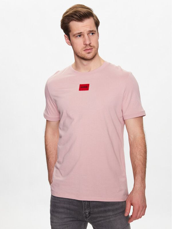 Hugo Hugo Тишърт 50447978 Розов Regular Fit