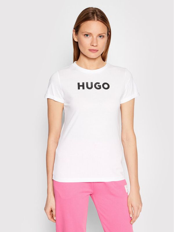 Hugo Hugo Тишърт 50473813 Бял Slim Fit