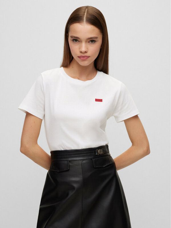 Hugo Hugo Тишърт 50478510 Бял Regular Fit