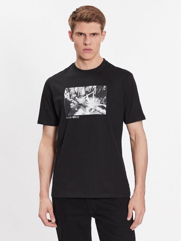 Hugo Hugo Тишърт 50484157 Черен Regular Fit