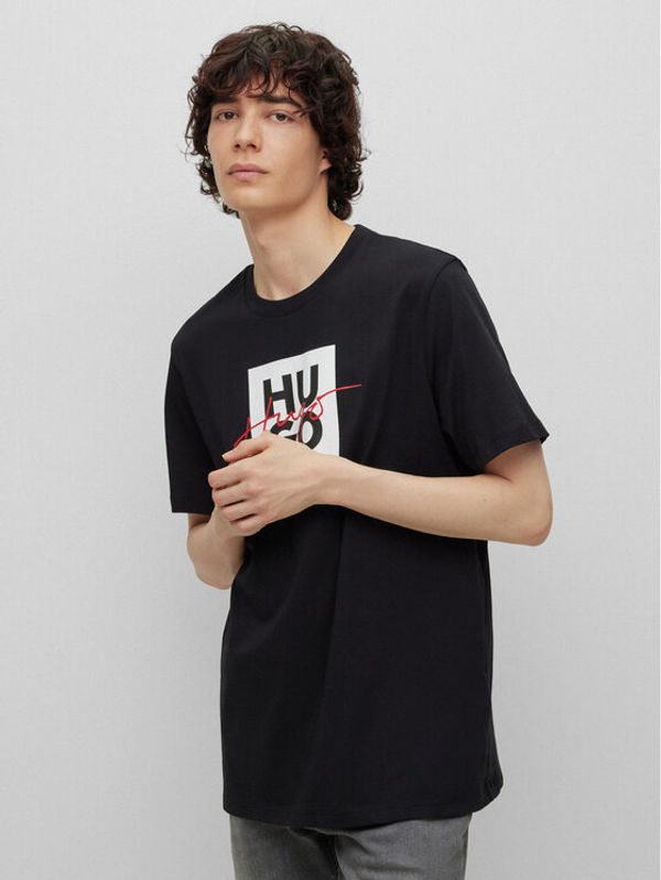 Hugo Hugo Тишърт 50484217 Черен Regular Fit