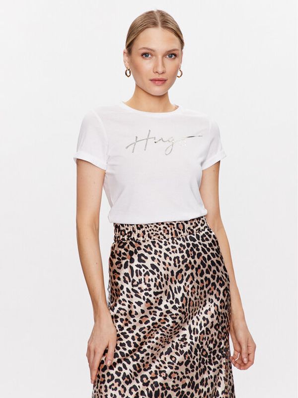 Hugo Hugo Тишърт 50485034 Бял Slim Fit
