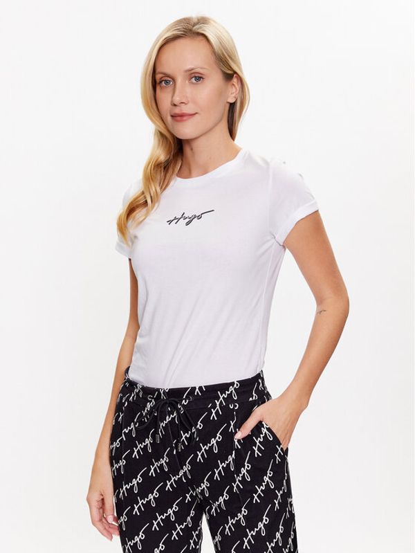 Hugo Hugo Тишърт 50486327 Бял Slim Fit