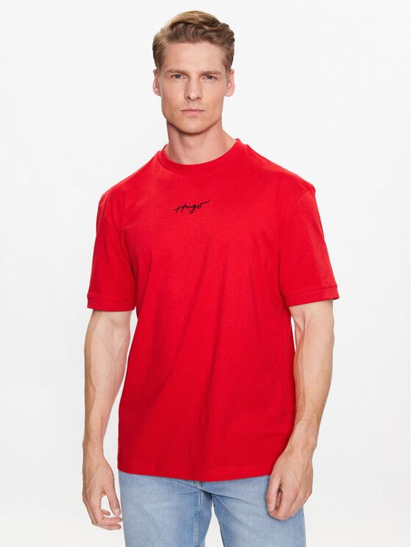 Hugo Hugo Тишърт 50486471 Розов Relaxed Fit