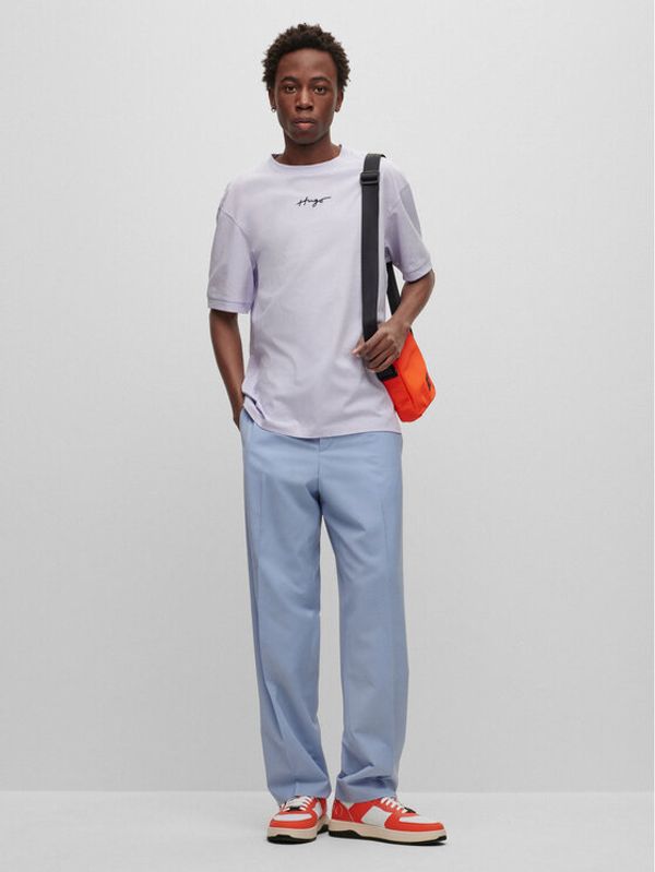 Hugo Hugo Тишърт 50486471 Виолетов Relaxed Fit