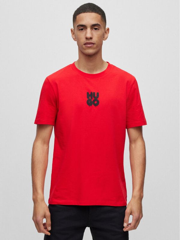 Hugo Hugo Тишърт 50488904 Розов Regular Fit