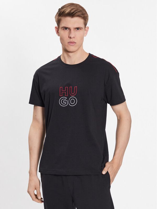 Hugo Hugo Тишърт 50490418 Черен Relaxed Fit