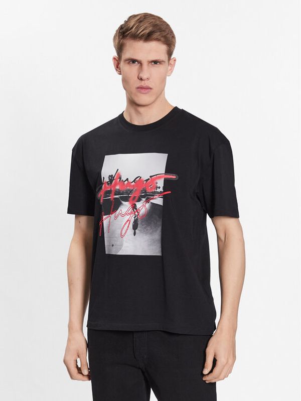 Hugo Hugo Тишърт 50491813 Черен Oversize