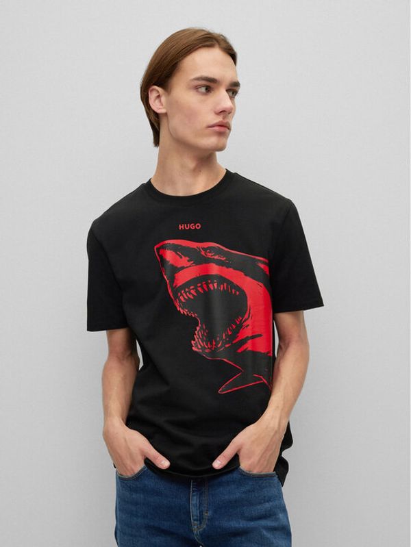Hugo Hugo Тишърт 50493058 Черен Regular Fit