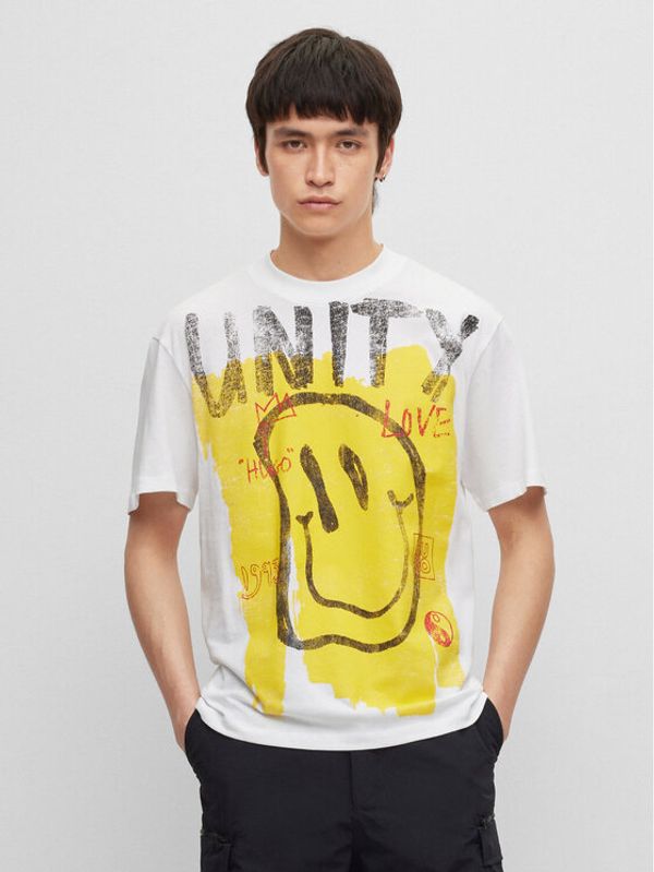 Hugo Hugo Тишърт 50494591 Бял Relaxed Fit