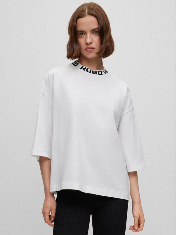 Hugo Hugo Тишърт 50495059 Бял Relaxed Fit