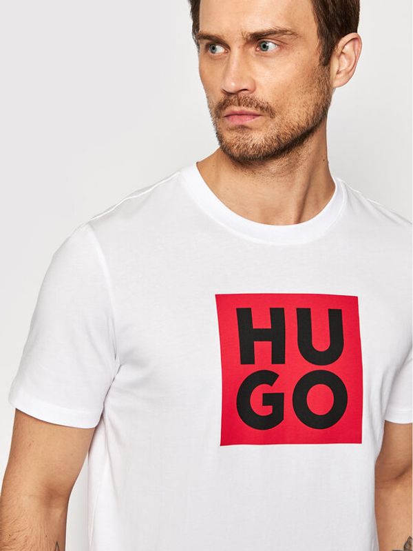Hugo Hugo Тишърт Daltor 50473891 Бял Regular Fit