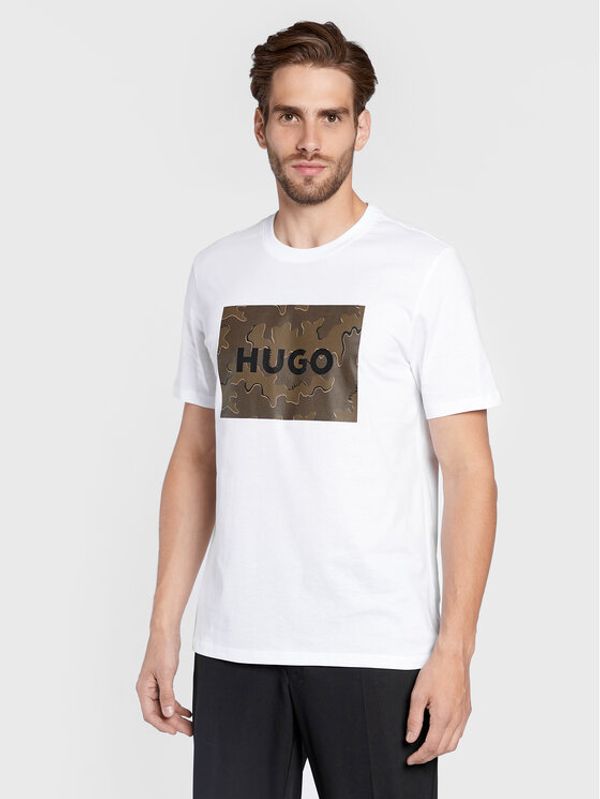 Hugo Hugo Тишърт Dulive_U224 50477005 Бял Regular Fit