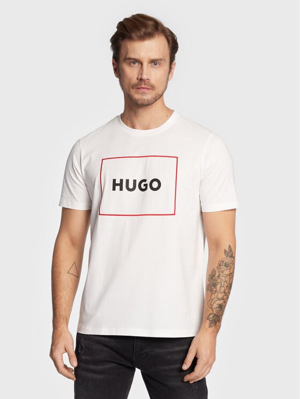 Hugo Hugo Тишърт Dumex 50475330 Бял Regular Fit