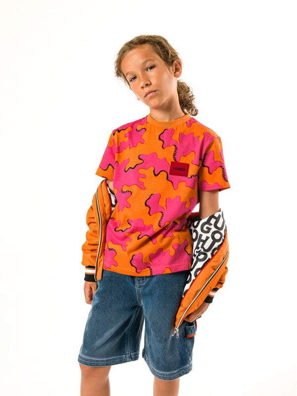 Hugo Hugo Тишърт G25109 D Оранжев Regular Fit