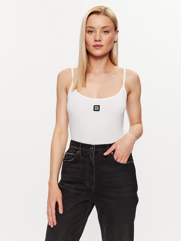 Hugo Hugo топ 50496814 Бял Slim Fit