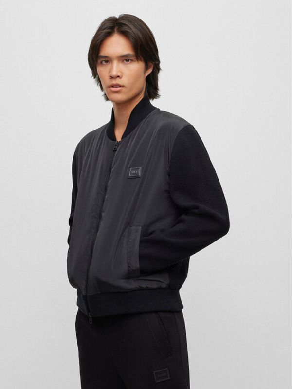 Hugo Hugo Яке бомбър Sombo 50492821 Черен Relaxed Fit