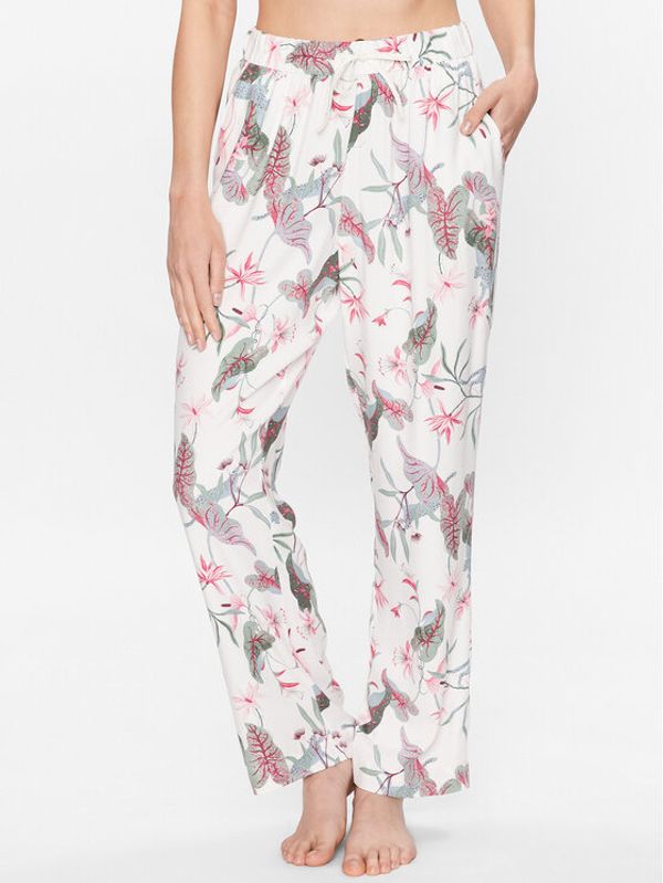 Hunkemöller Hunkemöller Долнище на пижама Jungle 202317 Бял Comfortable Fit