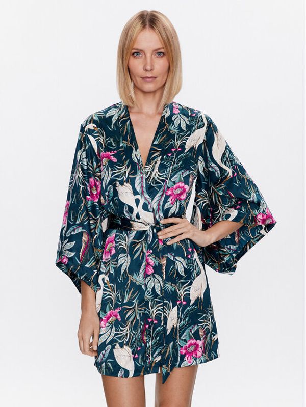 Hunkemöller Hunkemöller Халат Kimono Satin 200338 Зелен