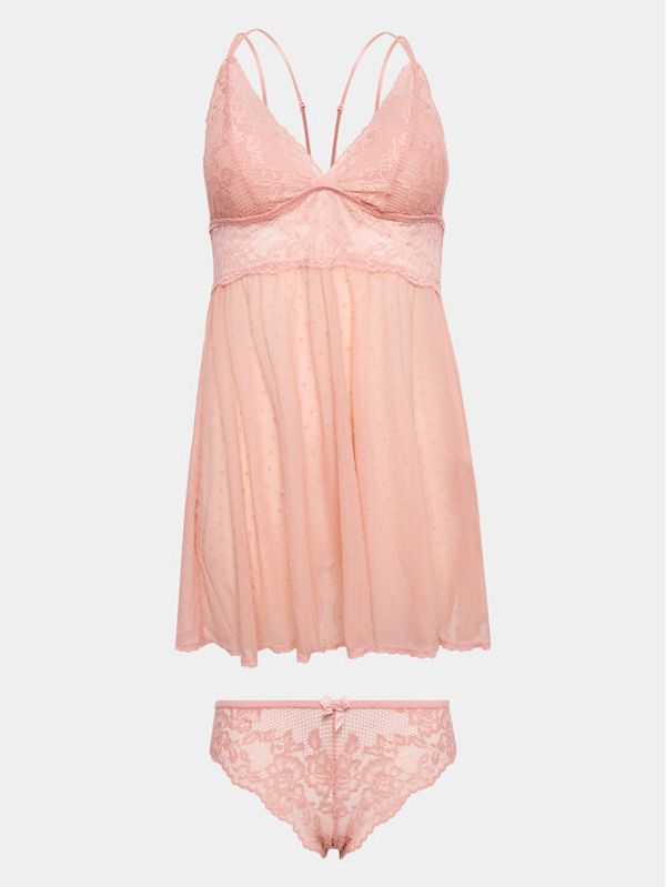 Hunkemöller Hunkemöller Нощница Beatriz 202356 Розов Feminine Fit