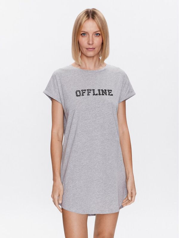 Hunkemöller Hunkemöller Нощница Nightie 201733 Сив Relaxed Fit