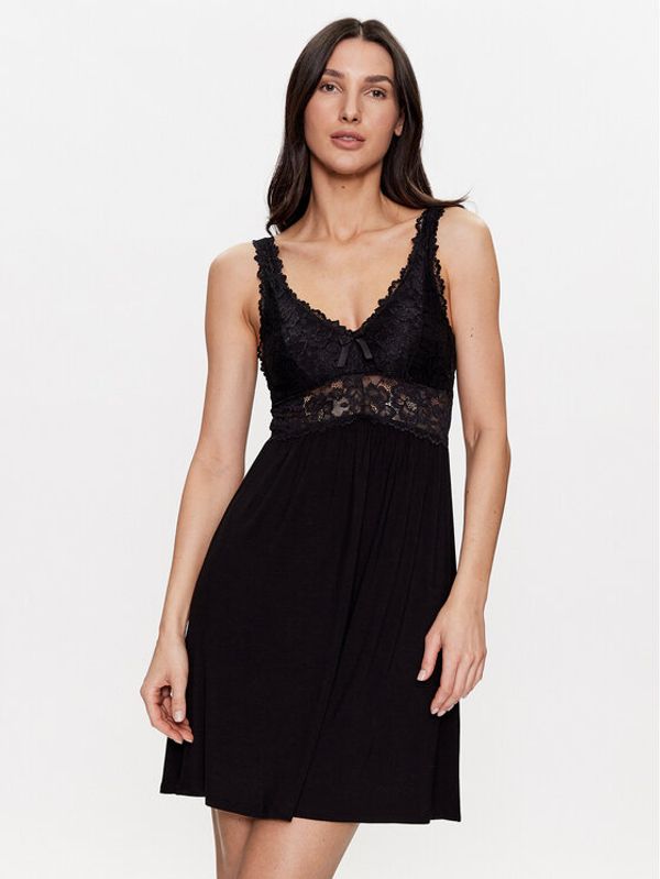 Hunkemöller Hunkemöller Нощница Nora 175245 Черен Regular Fit